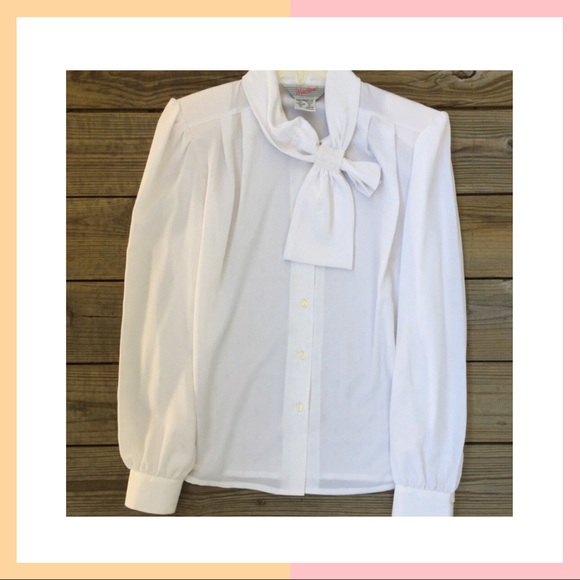 The Wyndham Collection Tops - Vintage Blouse w/ Bow